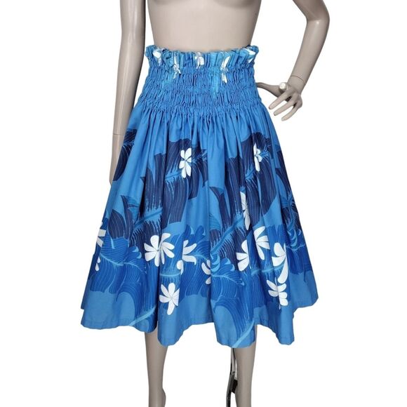 Vintage Pa'u Handmade Floral Hawaiian Full Circle Midi Swing Skirt OSFM - Picture 1 of 7